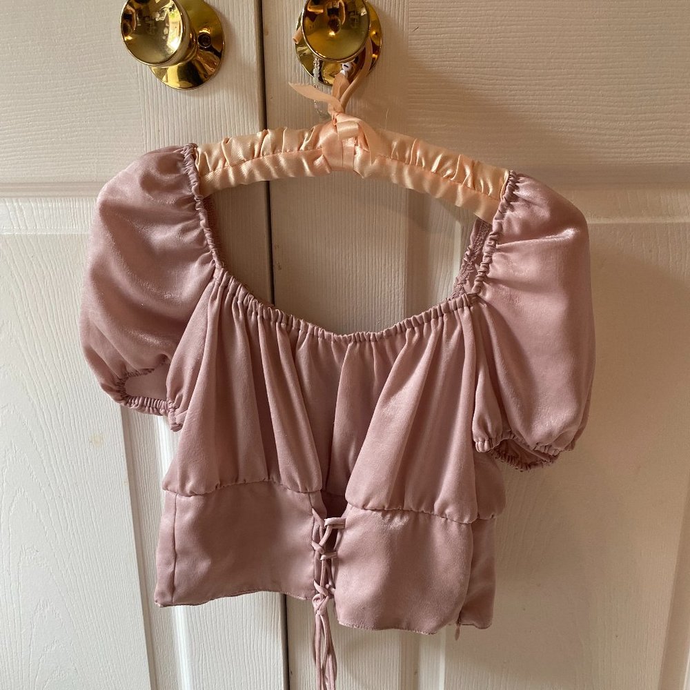 Blush pink crop top, Size 6, ASOS